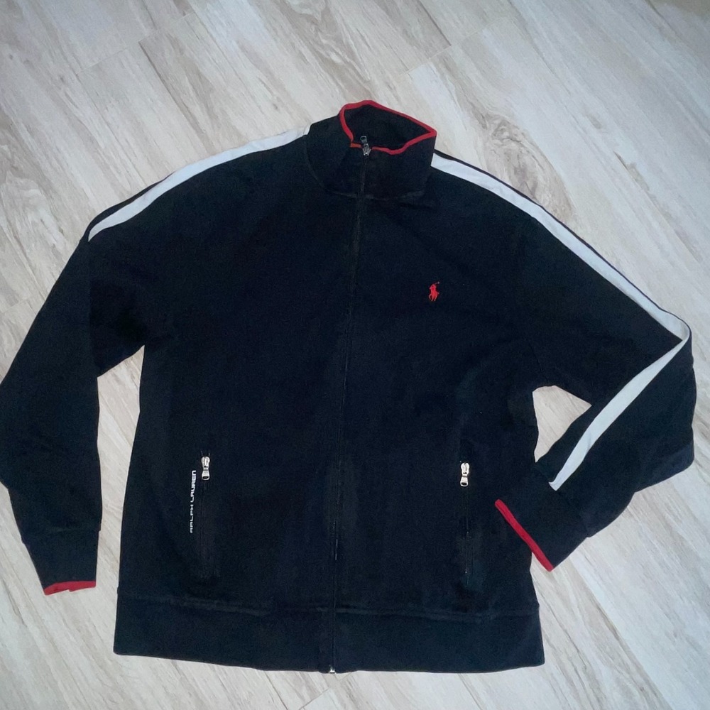 Ralph Lauren‎ Polo Black Red White Zip Up Sweatshirt See Photo for Sizing